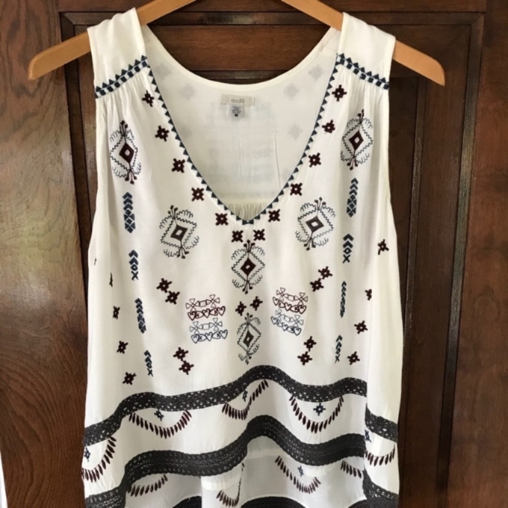 urban outfitters embroidered boho tank top